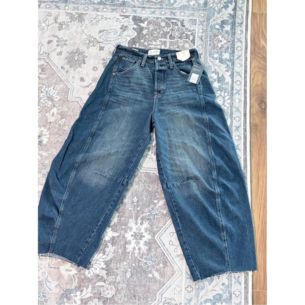 NWT Universal Thread Curved Leg Barrel Jeans High Rise Crop Ankle Size 4 - Picture 12 of 12
